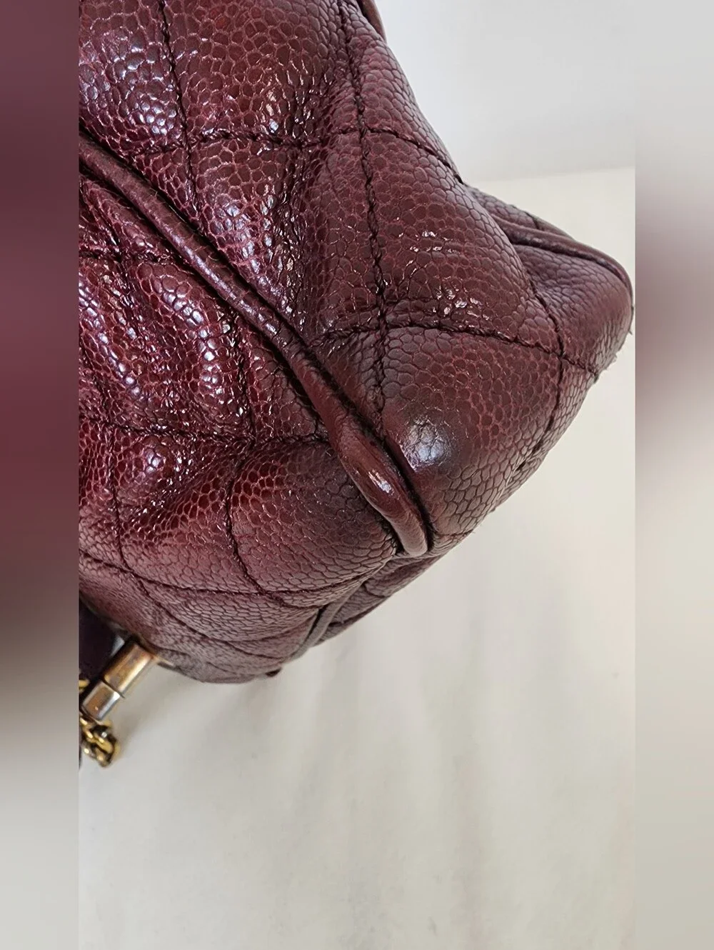 Chanel Shiva 2013-2014 Medium Calfskin. Exterior Has Paint Touch Ups.